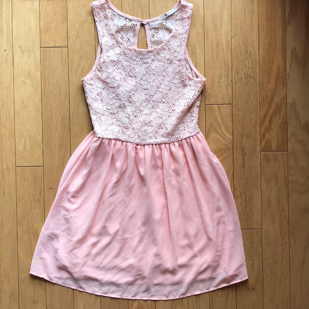 Baby pink fit and flare